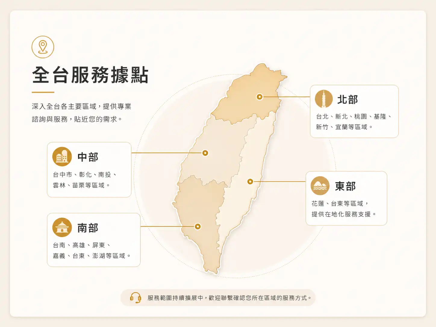 全台刷卡換現金與信用卡換現金服務據點分布示意圖